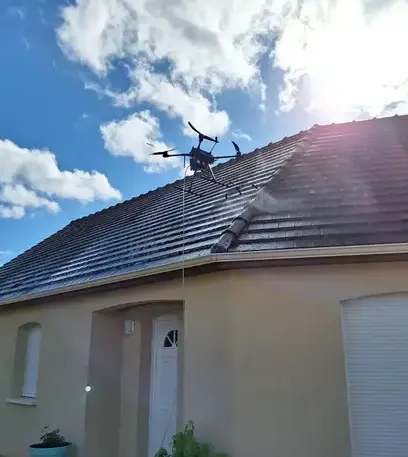 drone nettoyage toiture à Contres - image 2