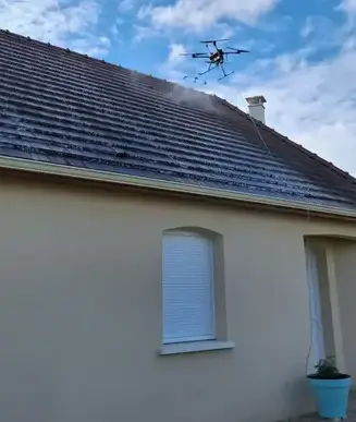 drone nettoyage toiture Montrichard-1