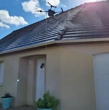 drone nettoyage toiture Mur-de-Sologne-1